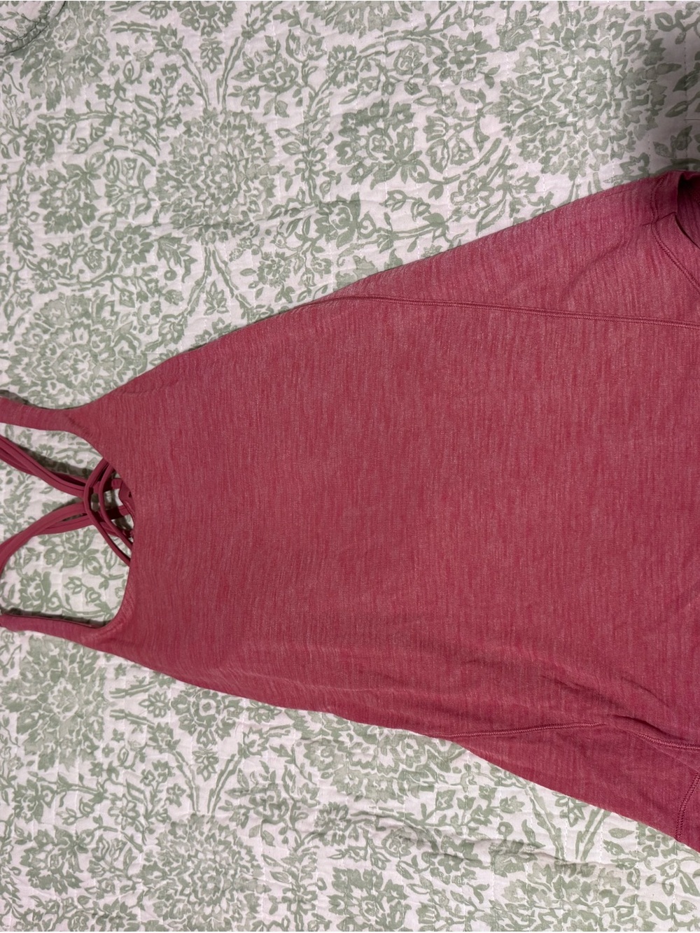 lululemon athletica Heathered Rose-Red Strappy Tank